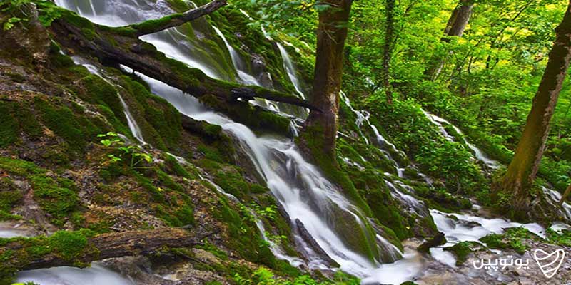 آبشار اسپه او/ جاهای دیدنی بهشهر